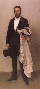 James Abbot McNeill Whistler Harmonie en tons chair et noir:Portrait de Theodore Duret oil painting